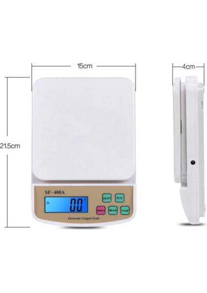 Şık Dijital Mutfak Terazisi 10 kg 1 G, Beyaz, Hassas Ölçüm, Modern Tasarım modelleri