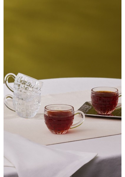 4 Kişilik Cam Çay Fincanı Seti, 180 Ml, Şık ve Dayanıklı Tasarım