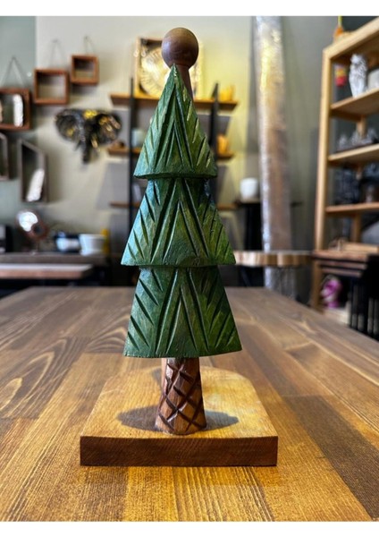 Çam Ağacı Desenli Ahşap Peçetelik ve Rulo Havluluk, Şık ve Doğal Tasarım