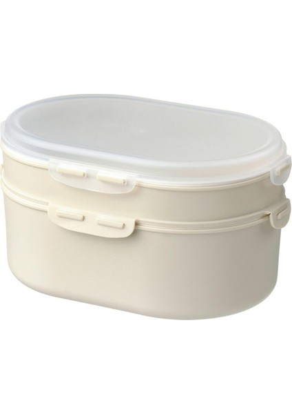 Açık Gri-Bej Saklama Kabı 2'li Set, 0.2-0.6 Lt, Pratik ve Şık Tasarım