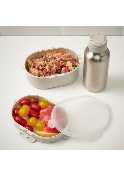 Açık Gri-Bej Saklama Kabı 2'li Set, 0.2-0.6 Lt, Pratik ve Şık Tasarım fiyatları