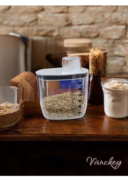 3'lü 1400 ml Vakumlu Kap Seti, Kuru Gıda ve Tahıl Saklama Kutusu modelleri