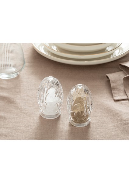 Şeffaf 2'li Tuz ve Biberlik Takımı, 5,5x8,5 Cm, Şık ve Kullanışlı Tasarım