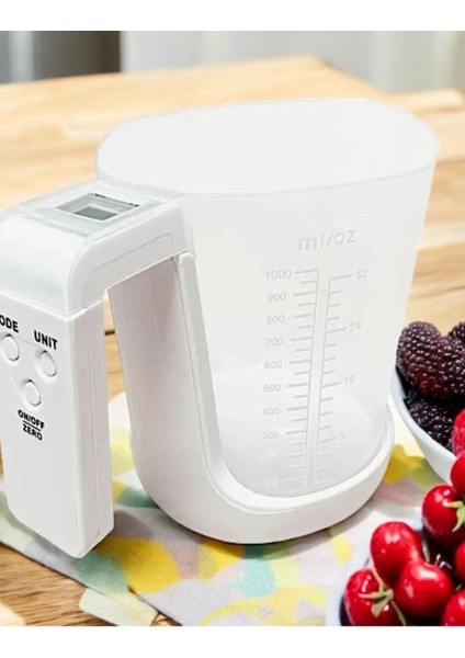 Dijital Mutfak Terazisi, Ölçüm Kabı, Ekranlı Tartı, Hassas ve Kullanışlı Tasarım
