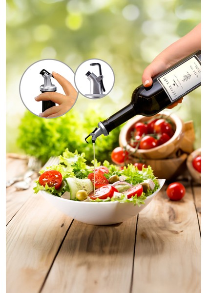 Yeşil 2'li 750 ml Zeytinyağı Şişesi Yağdanlık Seti indirimleri