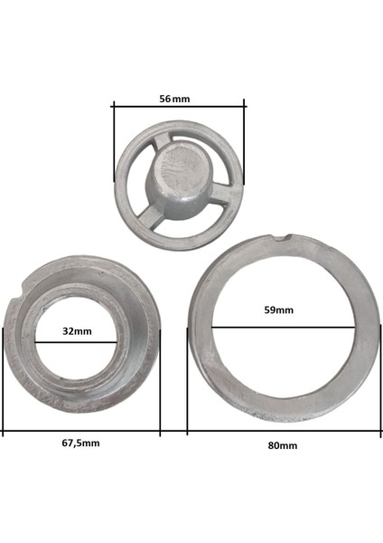 22 No Kıyma Makinesi Içli Köfte Aparatı Metal, Çap 80MM, Dayanıklı ve Kullanışlı fiyatları