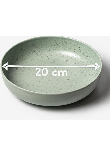 Çiftli 20 cm Yeşil Seramik Kase Takımı, Renkli ve Şık Tasarım indirimleri