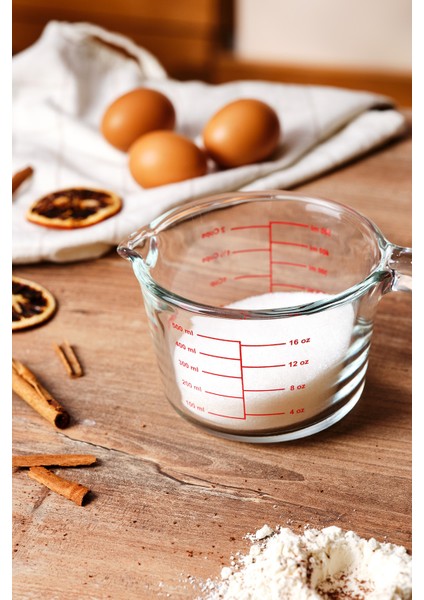 Borosilikat 500 ml Ölçü Kabı, Şeffaf ve Dayanıklı Mutfak Gereci fiyatları