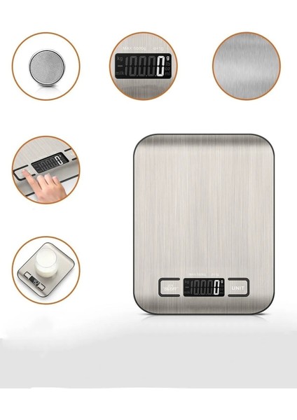 Hassas Dijital El Terazisi 5 Kg, Mutfak, Market, Bakkal, Manav Kullanımı Için Ideal indirimleri