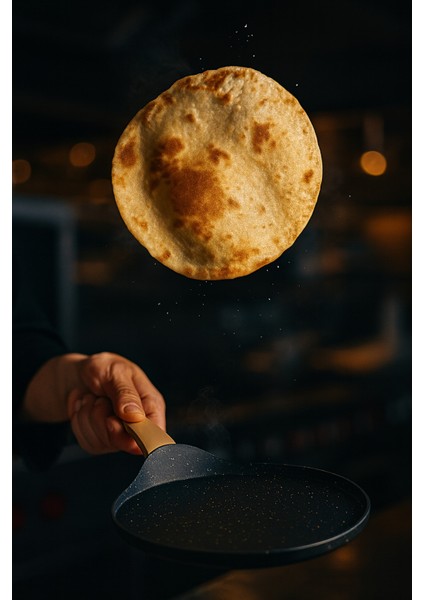 24 cm Siyah Granit Krep Tavası, Yapışmaz, Ergonomik Saplı, Dayanıklı Döküm Yüzeyli modelleri