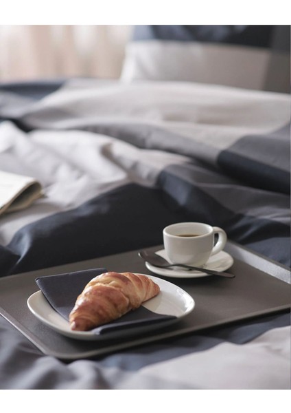 2'li Gri Plastik Tepsi Seti 37X29 Cm, Sunum ve Servis Için Uygun modelleri