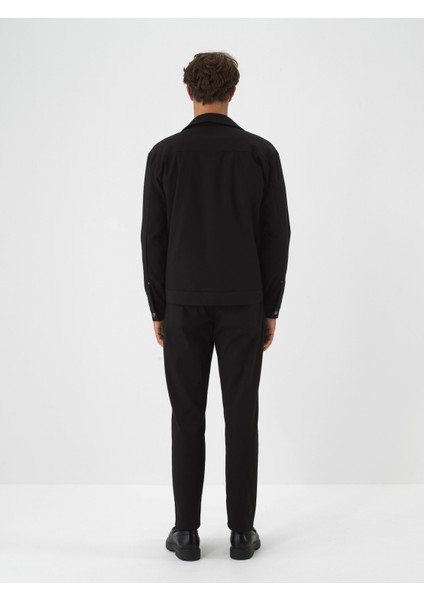 Erkek Siyah Pamuk Dokulu Regular Fit Ceket indirimleri