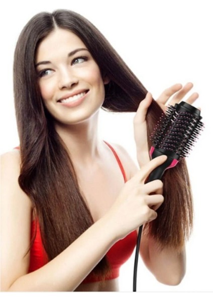 Pembe Nanopro 1400W Hava Üflemeli Saç Şekillendirici ve Düzleştirici Fön Tarağı modelleri