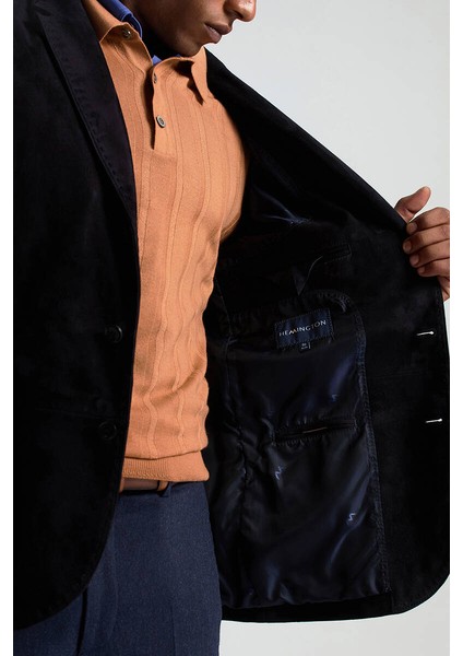 Doğal Süet Deri Lacivert Spor Ceket indirimleri