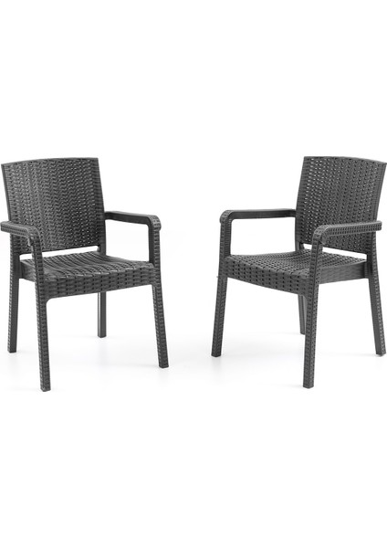 King 2 Kişilik Rattan Masa Sandalye Takımı Siyah fiyatları