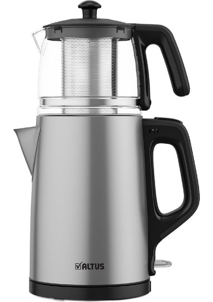 Şık Gri Cam ve Inox Çay Makinesi - Pratik ve Modern Tasarım fiyatları