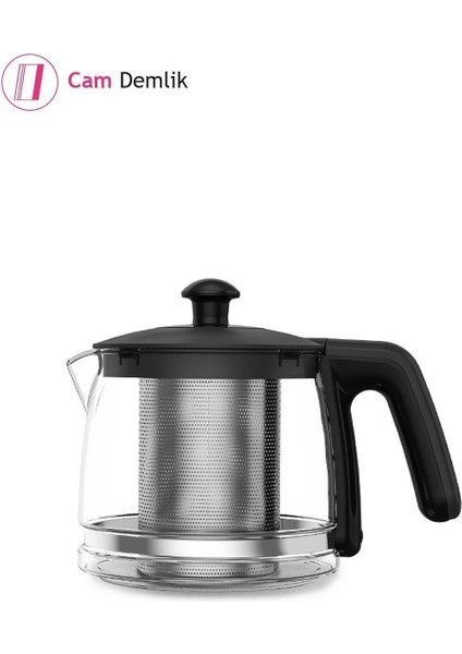 Şık Gri Cam ve Inox Çay Makinesi - Pratik ve Modern Tasarım