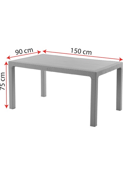 Rattan 90X150 cm Masa Kahve fiyatları
