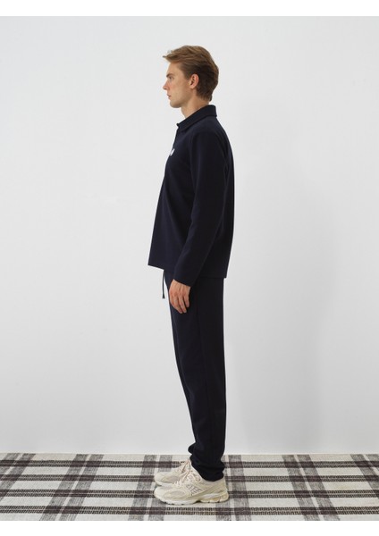 Erkek Lacivert Pamuk Dokulu Regular Fit Sweatshirt modelleri