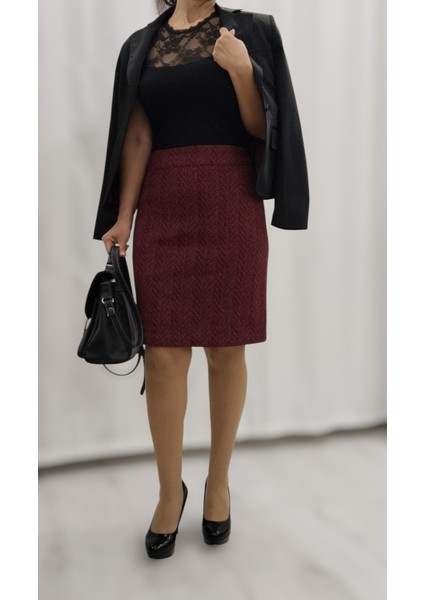 Jakarlı Likralı Düz Dar Etek ( Boy Kilotablosuna Dikkat Ediniz ) fırsatları