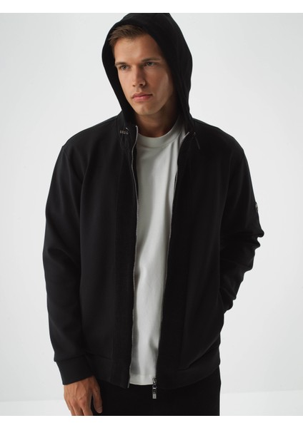 Erkek Siyah Pamuk Dokulu Regular Fit Sweatmont fiyatları