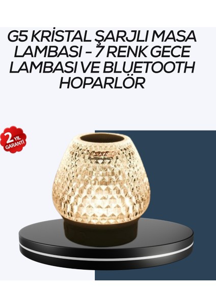 Uzun Pil Ömürlü 7 Renk Işıklı Bluetooth Hoparlör