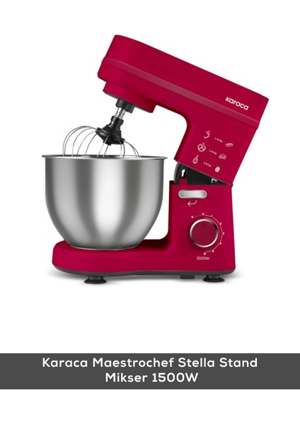 Kırmızı Mikser, 1500W, 5l, Dayanıklı ve Şık Tasarım modelleri