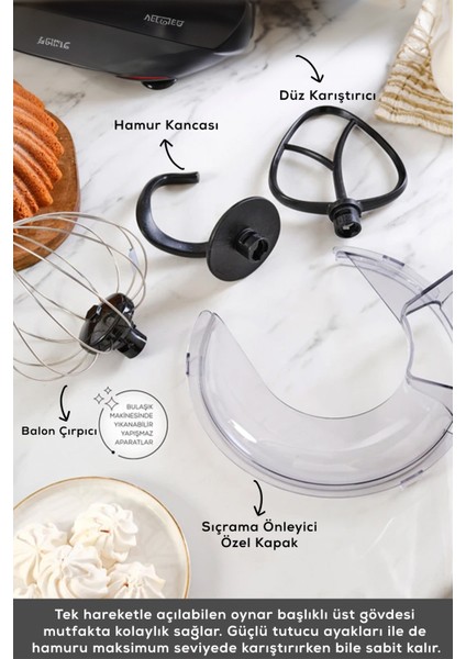 Kırmızı Mikser, 1500W, 5l, Dayanıklı ve Şık Tasarım indirimleri