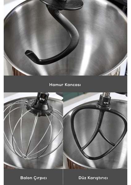 Kırmızı Mikser, 1500W, 5l, Dayanıklı ve Şık Tasarım