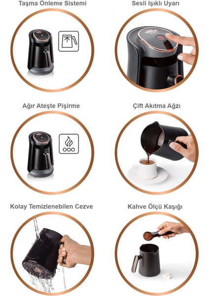 Krom Kapasiteli Türk Kahvesi Makinesi, 4 Fincan, Şık ve Kullanışlı Tasarım fiyatları