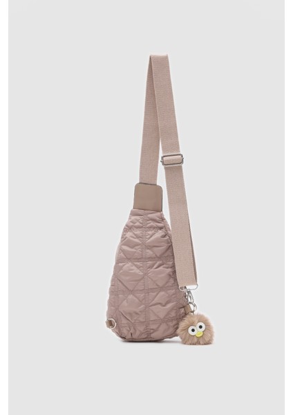 Puff Kumaş Kolon Saplı Fermuarlı Nikel Aksesuarlı Body Bag fiyatları