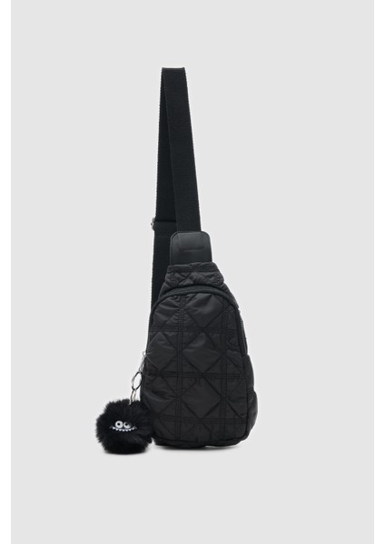 Puff Kumaş Kolon Saplı Fermuarlı Nikel Aksesuarlı Body Bag indirimleri