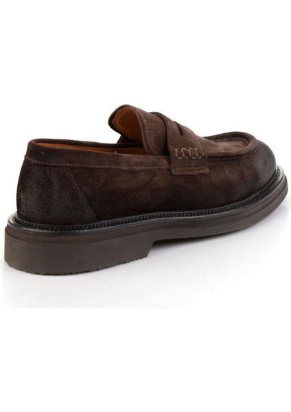 Kahve Hakiki Deri Erkek Loafer Ayakkabı E01901495302 modelleri