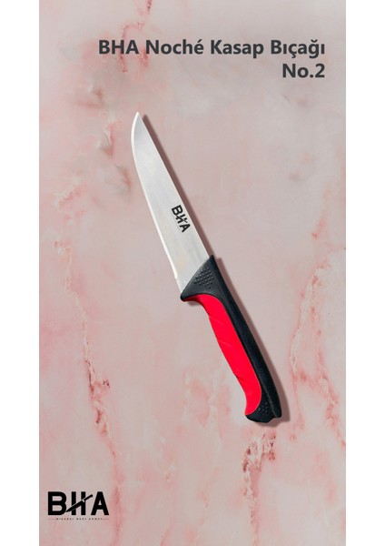 Bha Sürmene Noché Doğrama Bıçağı No. 2 Et ve Kasap Bıçağı - 16.5 cm Kaydırmaz Sap