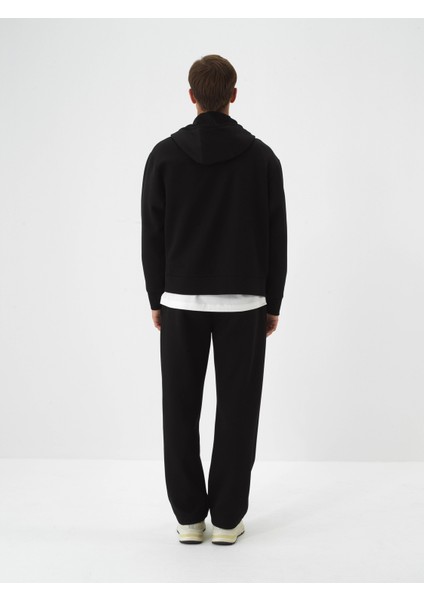 Erkek Siyah Pamuk Dokulu Oversize Sweatmont indirimleri
