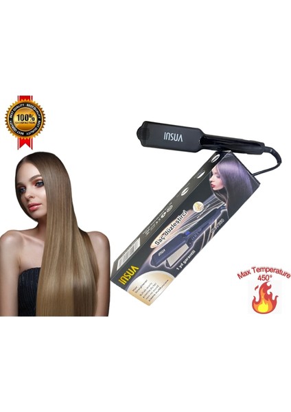 Dijital Ekranlı Seramik Kalın Plakalı Iyonik Saç Düzleştirici 450° Max Isınma