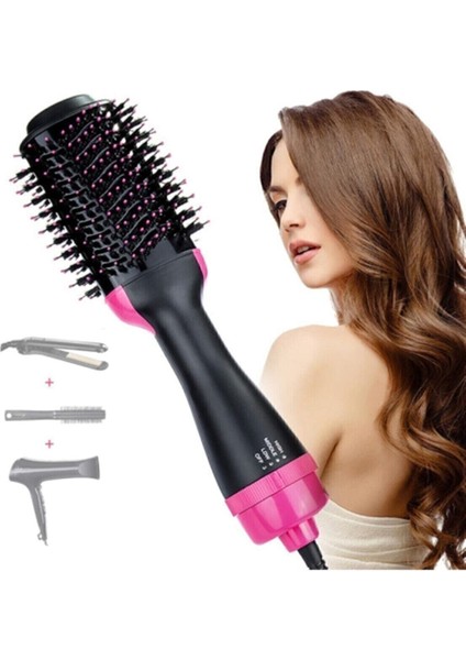 1200 W Çok Renkli Saç Şekillendirici ve Düzleştirici, Fırça ve Tarak, Hava Üflemeli