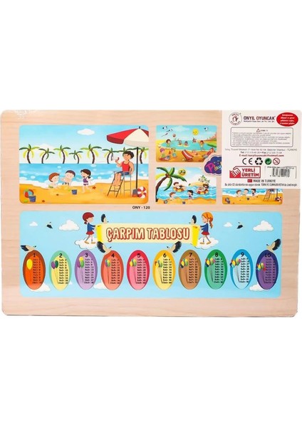 Bfs ONY-117/118/119/120 Ahşap Eğitici Puzzle -Yaz Mevsimi modelleri