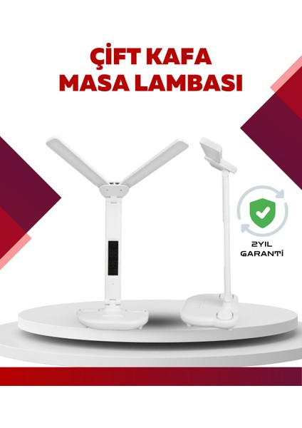 Göz Koruyucu LED Okuma Lambası | Titreşimsiz Işık, Kalemlik ve Stand Fonksiyonlu