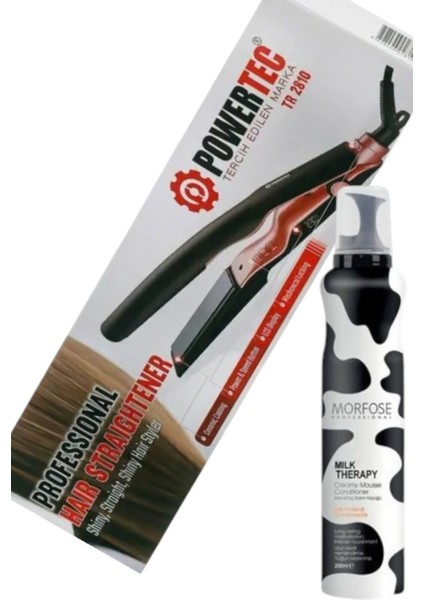 Seramik Saç Düzleştirici ve Bakım Köpüğü Seti, Siyah fiyatları