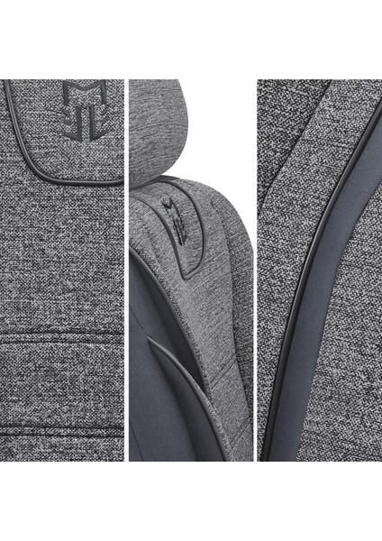 City Serisi Chevrolet Matiz 2005-2010 ile Uyumlu Koltuk Kılıfı, Gri