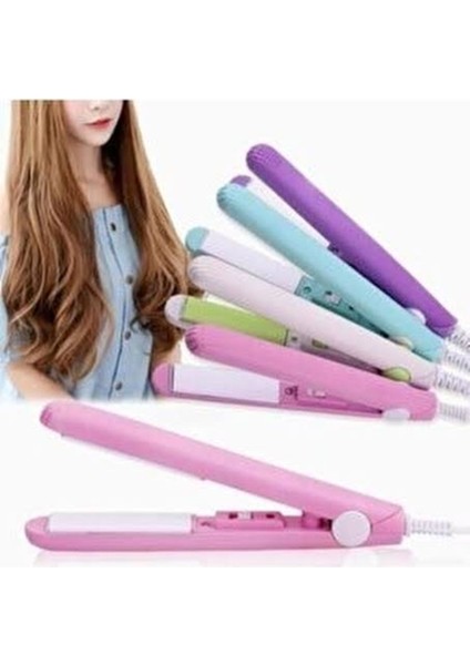 Mavi Küçük Taşınabilir Seyahat Saç Düzleştirici, Pratik ve Şık Tasarım