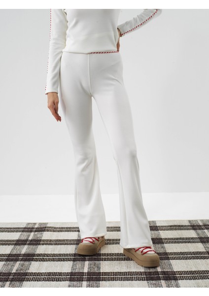 Kadın Ekru Modal Dokulu Regular Fit Pantolon fiyatları