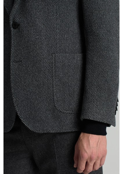 Italyan Yün Kaşmir Karışım Siyah Blazer Ceket indirimleri