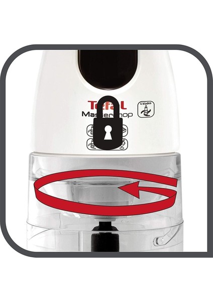 4 Bıçaklı Çok Amaçlı Doğrayıcı, Beyaz, Hızlı ve Pratik Kullanım fırsatları