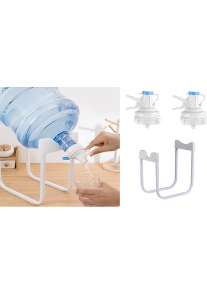 Bfs Damacana Musluk Başlığı ve Metal Ayak Stand Seti