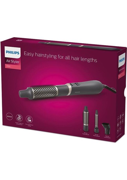 Saç Şekillendirme ve Kurutma Seti, 3 Aparat, Seramik Kaplama, Argán Yağı, 3 Isı Ayarı