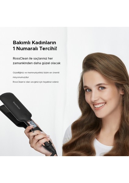 LED Ekranlı Geniş Plaka Saç Düzleştirici, Siyah, Şık ve Kullanışlı fiyatları