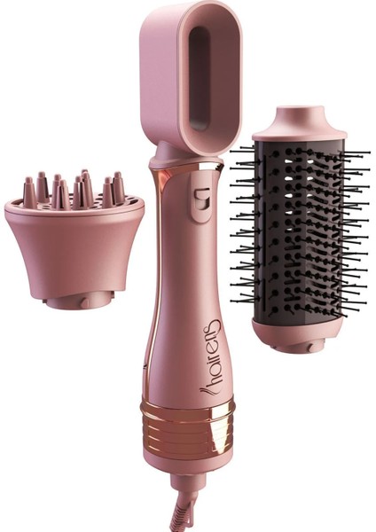 3'lü Saç Kurutma ve Düzleştirici Tarak Seti, 1200W, Pembe