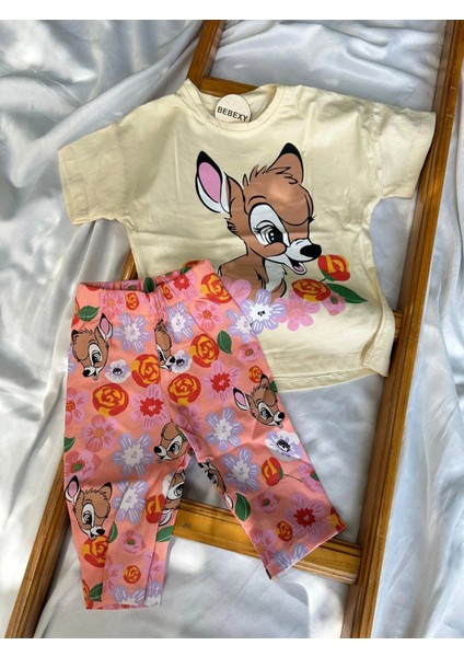 Bambi Baskılı Taytlı Takım